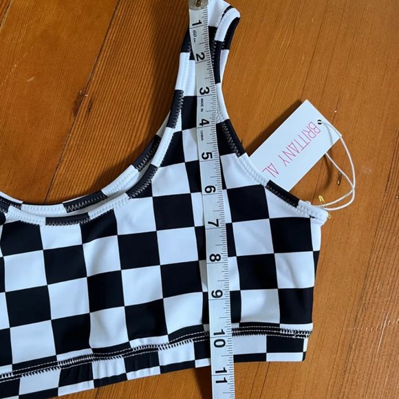 Brittany Allen Checkered Micro Scoop Bra - Picture 6 of 7
